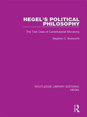 cover image of Hegel's Political Philosophy